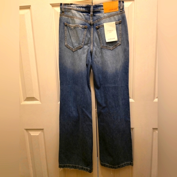 Sneak Peek Vintage Denim 90's Distressed Wide Leg High Rise- Size 25- NWT 💙 - Picture 2 of 6
